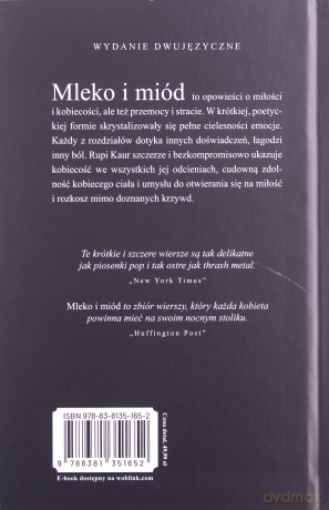 Mleko i miód. Milk and Honey - Kaur Rupi [KSIĄŻKA]