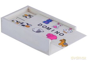 Domino Drewniane ze Zwierzątkami Gra Dla Dzieci [GRA]