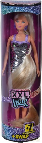 Lalka Steffi długowłosa XXL Hair z cekinami