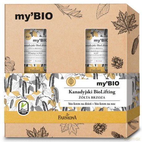 Farmona my`BIO Zestaw prezentowy Kanadyjski Bio Lifting 40+ Żółta Brzoza (krem na dzień 50 ml+krem na noc 50 ml)