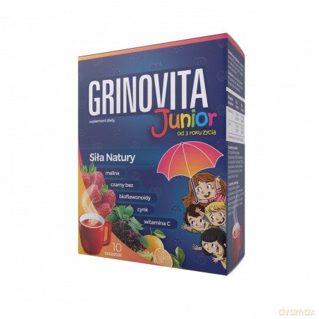 Grinovita Junior Suplement diety dla dzieci - herbatka 1opakowanie -10 saszetek
