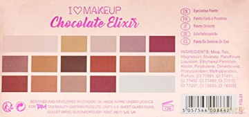 I Heart Makeup Palette Zestaw cieni do powiek Chocolate Elixir 22g (16 kolorów)