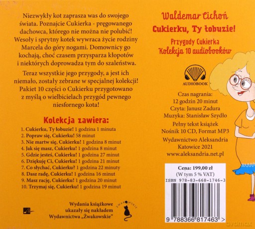 Cukierku, ty łobuzie! Przygody Cukierka. Kolekcja 10 audiobooków - Waldemar Cichoń [AUDIOBOOK]