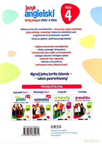 Język angielski. Karty pracy w szkole i w domu. Klasa 4 - Wioleta Antecka [KSIĄŻKA]
