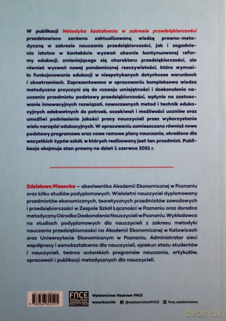 Metodyka kształcenia w zakresie przedsiębiorczości - Zdzisława Piasecka [KSIĄŻKA]