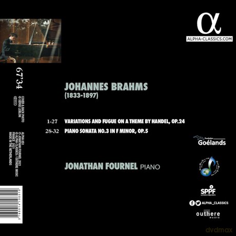 Jonathan Fournel: Brahms: Piano Sonata No. 3, Handel Variations [CD]