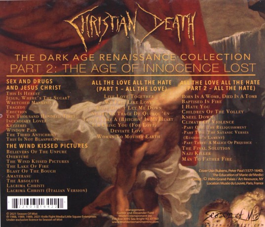Christian Death: The Dark Age Renaissance Collection Part 2 The Age Of Innocence Lost [4CD]