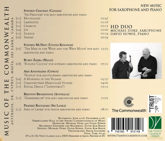 Duke, Michael & Howie, David: Music Of The Commonwealth, New Music For Saxophone And Piano [CD]
