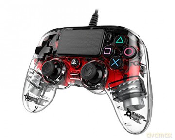 Nacon Compact Controller Luminosi, Rosso - Classics - Playstation 4 