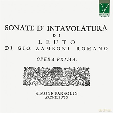Pansolin, Simone: Sonate D'Intavolutare Di Leuto, Opera I (1718) [CD]