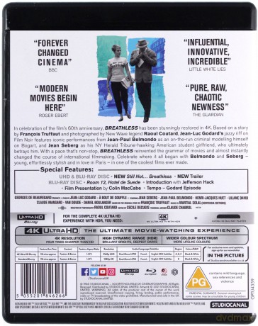 Breathless (60th Anniversary) (Do utraty tchu) [Blu-Ray 4K]+[Blu-Ray]