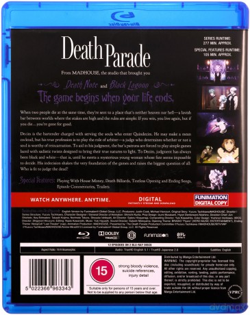 Death Parade - The Complete Series [2xBlu-Ray]