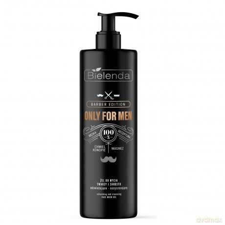 Bielenda Only for Men Barber Edition Żel do mycia twarzy i zarostu odświeżająco-oczyszczający 190g
