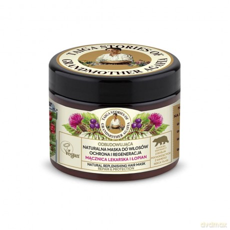 GRANDMOTHER AGAFIA Taiga Stories Odbudowująca Naturalna Maska do włosów Ochrona i Regeneracja 300 ml