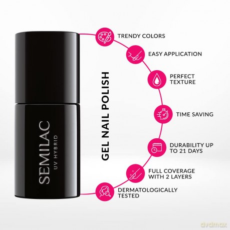SEMILAC LAKIER 323 SHIMMER ICY MINT 7ml