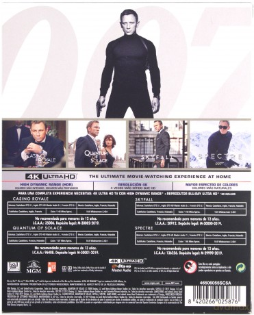 007 James Bond Daniel Craig: Casino Royale / Quantum of Solace / Skyfall / Spectre [4xBlu-Ray 4K]+[4xBlu-Ray]