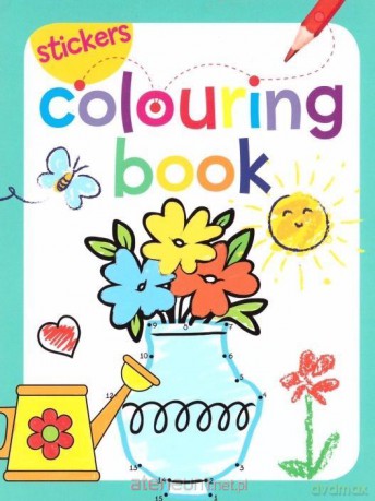 Coloring book z naklejkami kwiaty [KSIĄŻKA]