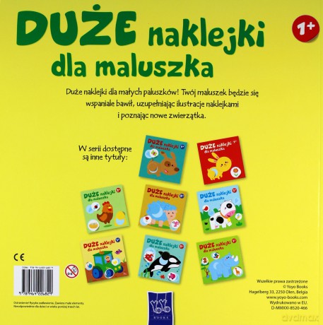 Duże naklejki dla maluszka. kotek 1+ [KSIĄŻKA]