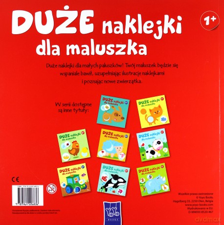 Duże naklejki dla maluszka. Królik 1+ [KSIĄŻKA]