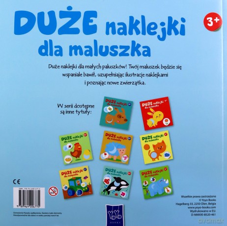 Duże naklejki dla maluszka. Krówka 3+ [KSIĄŻKA]