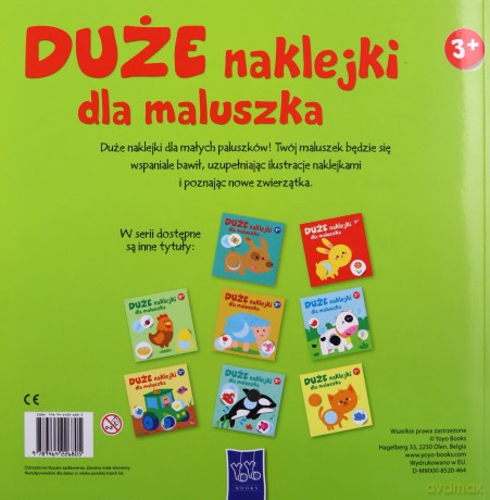 Duże naklejki dla maluszka. Nosorożec 3+ [KSIĄŻKA]