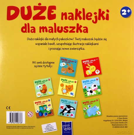 Duże naklejki dla maluszka. Owieczka 2+ [KSIĄŻKA]