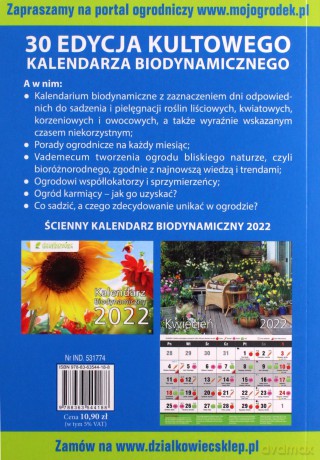 Kalendarz biodynamiczny 2022 [KSIĄŻKA]