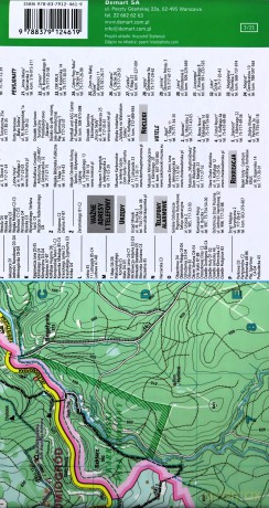 Karkonosze - mapa turystyczna plastik