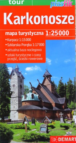 Karkonosze - mapa turystyczna plastik