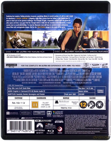 Lara Croft: Tomb Raider [Blu-Ray 4K]+[Blu-Ray]
