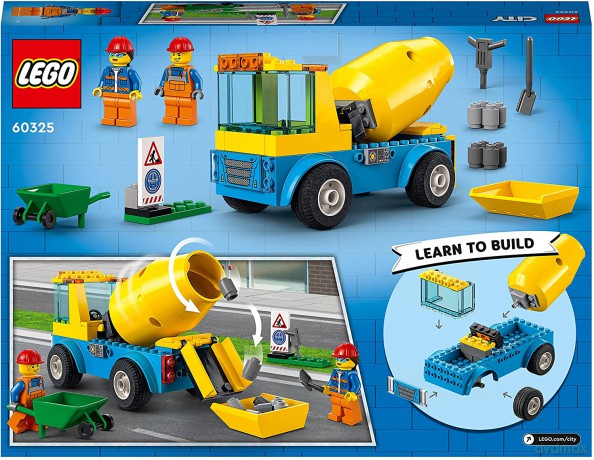 LEGO City - Ciężarówka z betoniarką (60325) [KLOCKI]