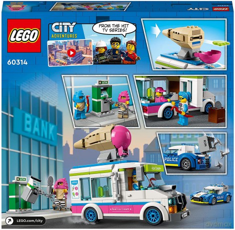 LEGO City - Policyjny pościg za furgonetką z lodami (60314) [KLOCKI]