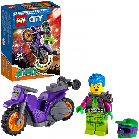 LEGO City - Wheelie na motocyklu kaskaderskim (60296) [KLOCKI]