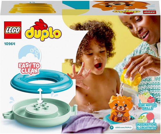 LEGO DUPLO - Moja pierwsza zabawa w kąpieli: pływająca czerwona panda (10964) [KLOCKI]
