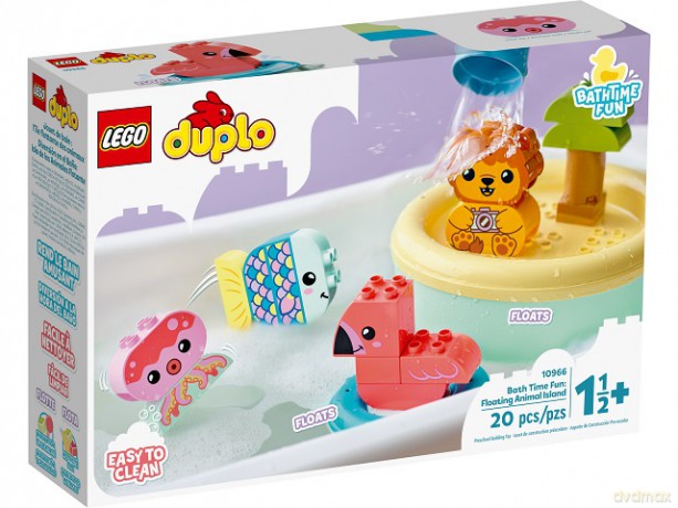 LEGO DUPLO - Moja pierwsza zabawa w kąpieli: pływająca wyspa ze zwierzątkami (10966) [KLOCKI]