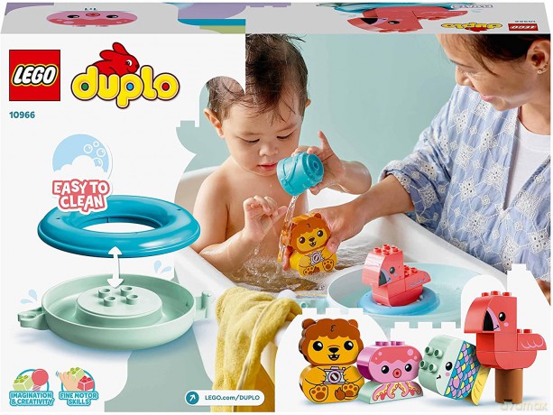 LEGO DUPLO - Moja pierwsza zabawa w kąpieli: pływająca wyspa ze zwierzątkami (10966) [KLOCKI]