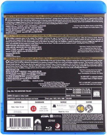 The Godfather 1-3 (Ojciec Chrzestny 1-3) [3xBlu-Ray]