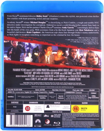 Black Rain (Czarny deszcz) [Blu-Ray]