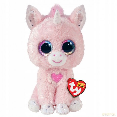 Beanie Boos różowy jednorożec SNOOKIE, 15 cm - Regular