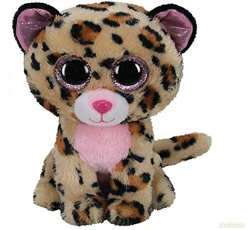Beanie Boos brązowy/różowy leopard LIVVIE, 24 cm - Medium