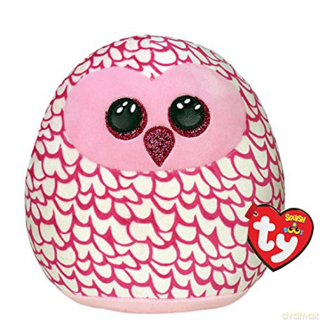 Ty Squish-a-Boos różowy sowa - PINKY, 30 cm - Large