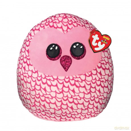 Ty Squish-a-Boos różowy sowa - PINKY, 30 cm - Large