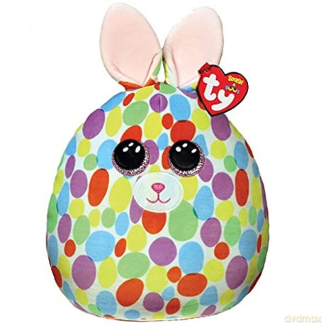 Ty Squish-a-Boos párna alakú plüss figura BLOOMY, 30 cm - pasztell nyuszi
