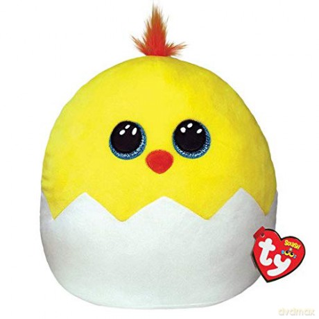 Ty Squish-a-Boos párna alakú plüss figura POPPER, 30 cm - sárga csibe