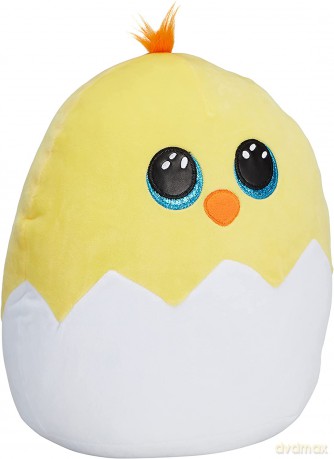 Ty Squish-a-Boos párna alakú plüss figura POPPER, 30 cm - sárga csibe