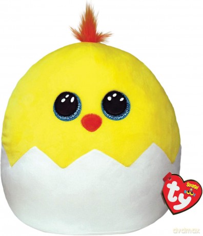 Ty Squish-a-Boos párna alakú plüss figura POPPER, 30 cm - sárga csibe