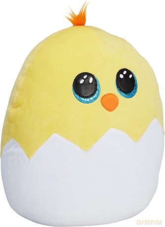 Ty Squish-a-Boos párna alakú plüss figura POPPER, 30 cm - sárga csibe