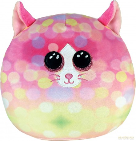 Ty Squish-a-Boos párna alakú plüss figura SONNY, 22 cm - színes macska