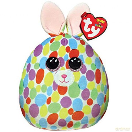 Ty Squish-a-Boos párna alakú plüss figura BLOOMY, 22 cm - pasztell nyuszi