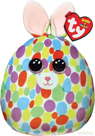 Ty Squish-a-Boos párna alakú plüss figura BLOOMY, 22 cm - pasztell nyuszi